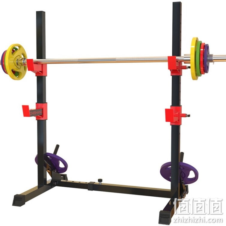 馳尚 GM3001 多功能深蹲架臥推架家用健身器材杠鈴架舉重架寬窄可調(diào)杠鈴套裝 鋼琴黑