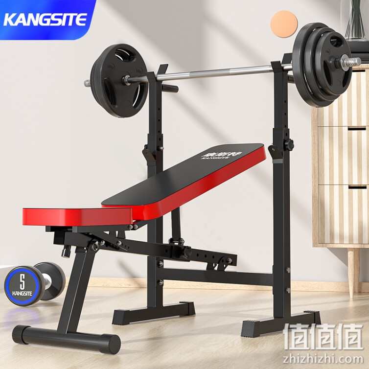 康斯特 臥推架家用可折疊多功能舉重床套裝 仰臥起坐健身器材杠鈴架子 已改款單獨(dú)升級款舉重床（可上下斜平推）