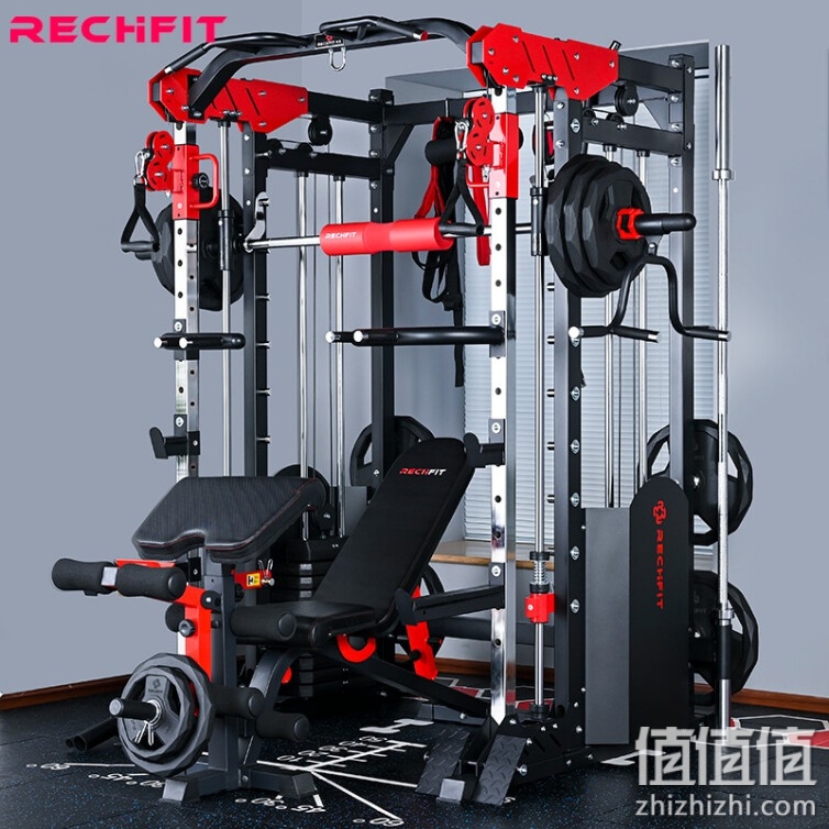 睿致（RECHFIT） 龍門架綜合訓(xùn)練器械史密斯機(jī)多功能舉重床深蹲臥推杠鈴架商用家用健身器材套裝組合 專業(yè)款