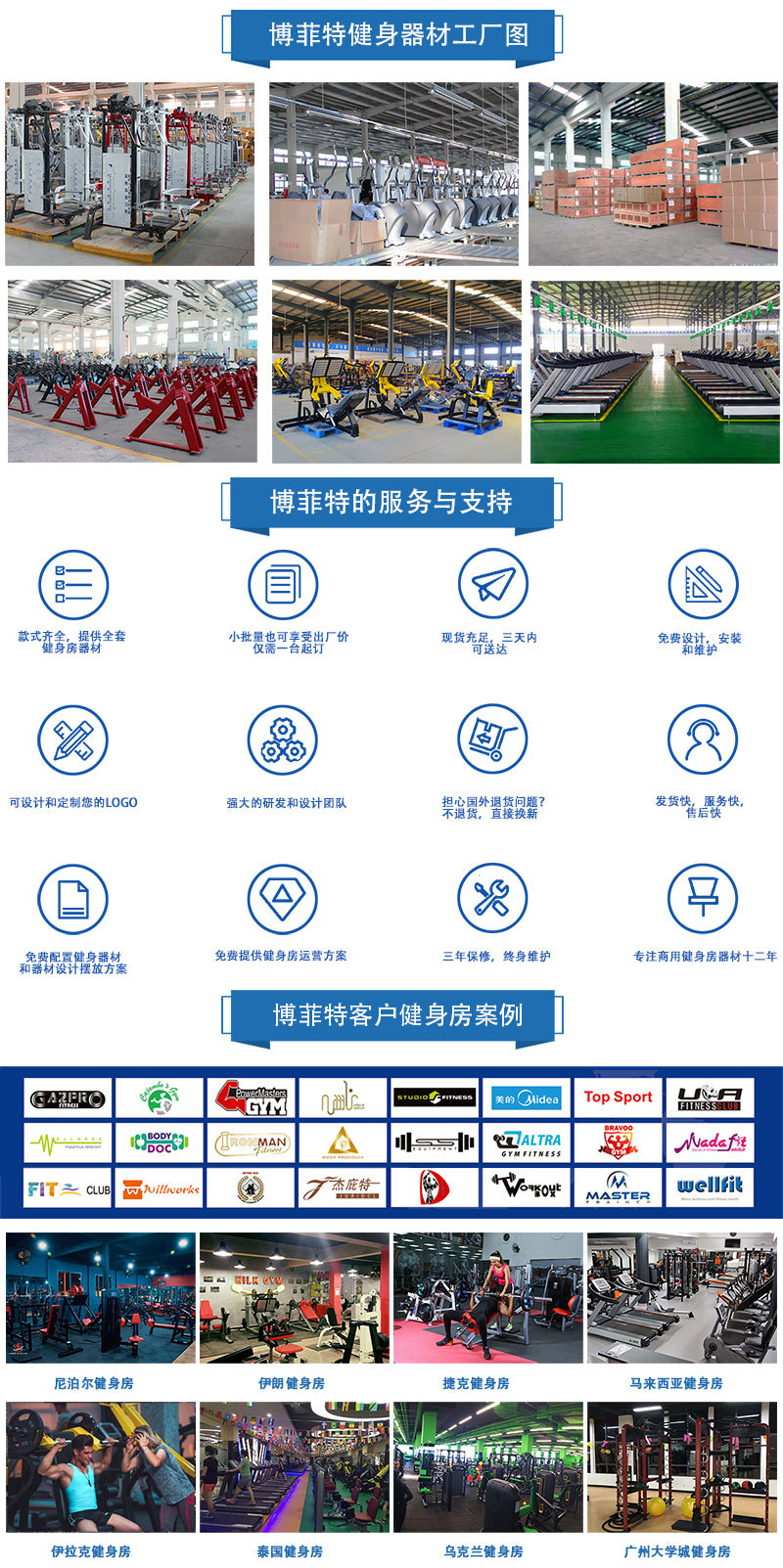 博菲特健身器材廠家生產(chǎn)工藝