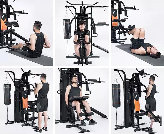 家庭版健身器材安裝教程_大型全身綜合訓練器_海德三人站綜合訓練器測評