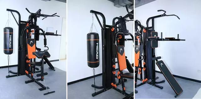 家庭版健身器材安裝教程_海德三人站綜合訓練器測評_大型全身綜合訓練器